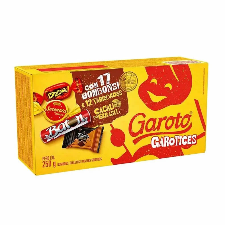 CAIXA DE BOMBOM GAROTO 250G